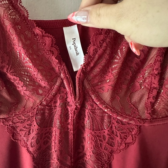 Popilush The Shapewear Dress Lace Slip Split Maxi - Picture 7 of 10